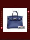 HERMES BIRKIN 25 (Pre-owned) - Bleu saphir / Blue Sapphire, Epsom leather, Phw